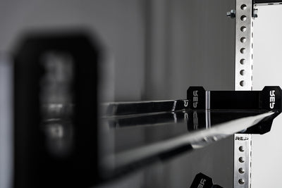 The uninterrupted storage space on the REP Fitness 82" Dumbbell & Kettlebell Shelves
