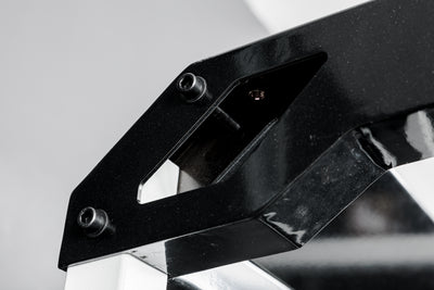 Close-up shot of the crossmember design on the REP Fitness Altitude™ Power Rack