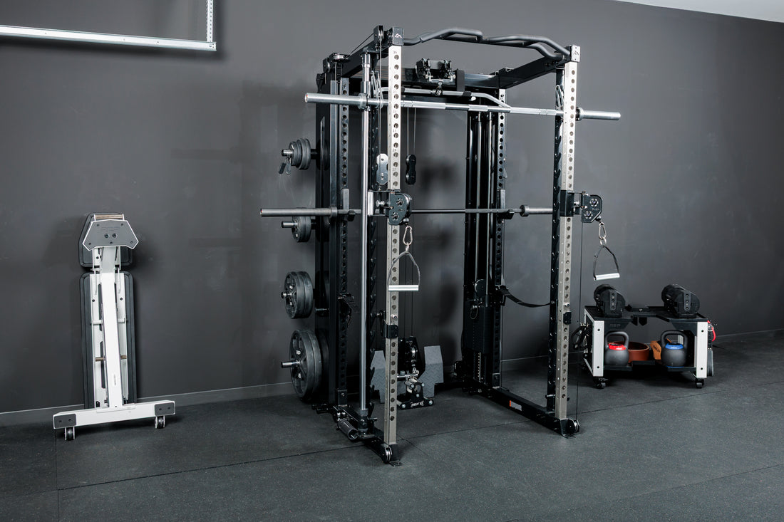 REP Fitness Altitude™ Power Rack Strap Safeties on a full rack setup