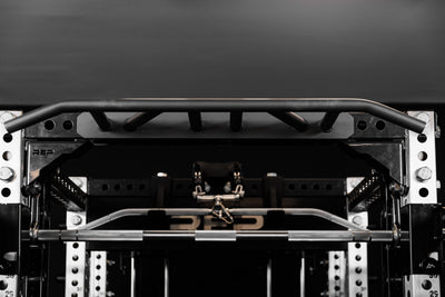 The REP Fitness Crossmember Multi-Grip Pull-Up Bar on the front of a PR-5000 rack
