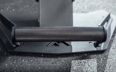 up close of knurling on handle on the foot plate