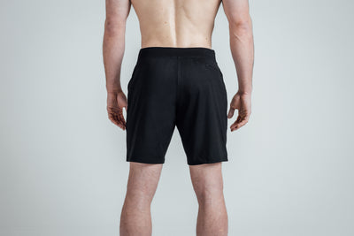 The REP Fitness Men's Apollo Shorts in Heather Black/Cool Gray back