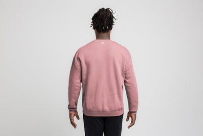 The REP Fitness Unisex REP® Crewneck Sweatshirt in Dusty Mauve/White back