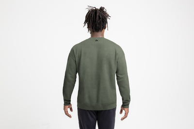 The REP Fitness Unisex REP® Crewneck Sweatshirt in Olive/Black back