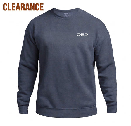 The REP Fitness Unisex REP® Crewneck Sweatshirt in Heather Navy/White in Clearance
