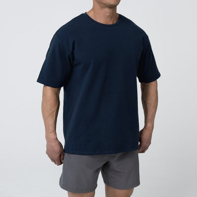 The REP Fitness Men's Magnis Heavyweight T-Shirt in Navy front
