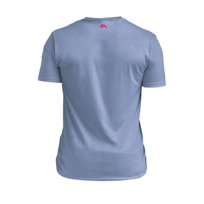 The REP Fitness Men's Daily Driver 2.0 Tri-Blend Crew T-Shirt in Heather Blue/Red back