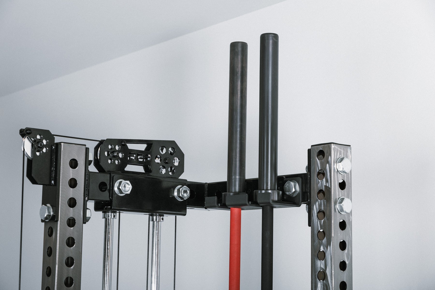 L-Shaped Crossmember Shown with Dual Barbell Hanger attached