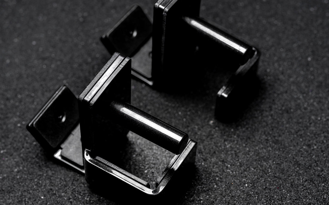 Standard J-Cups 2.0 - Protective, Secure, Precise, Laser-cut, Heavy-duty, Metallic Black Powder Coat Finish