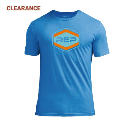 The REP Fitness Octane Tri-Blend Crew T-Shirt in Heather Royal/Blue in Clearance