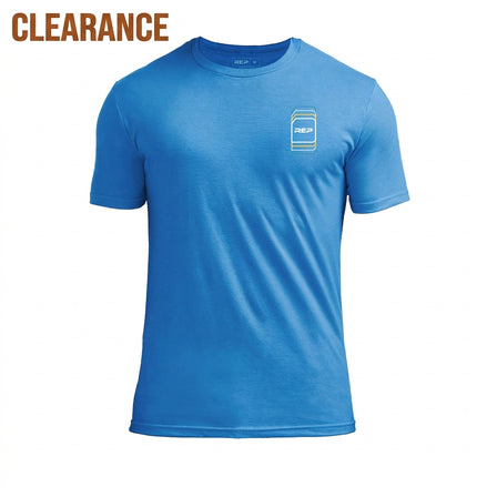 The REP Fitness Repetition Tri-Blend Crew T-Shirt in Heather Royal/White in Clearance