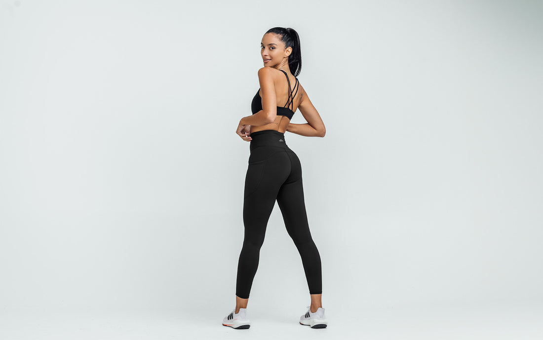 The REP Fitness Women's Hera Legging in Black back/side pose