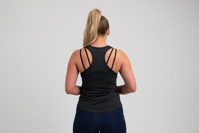The REP Fitness Women's Clio Tank Top in Black back