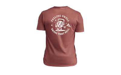 The REP Fitness Men's Feeling Swell Tri-blend Crew T-Shirt in Heather Russet/White