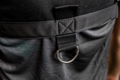 Close-up of back D-Ring on Sled Harness