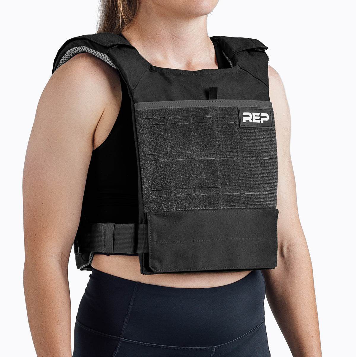 Studio Shot: REP Strata Weight Vest in Black