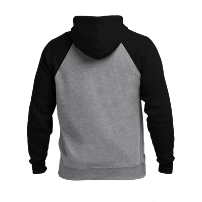 The REP Fitness Unisex Zip Hoodie in Heather Gunmetal/Black back
