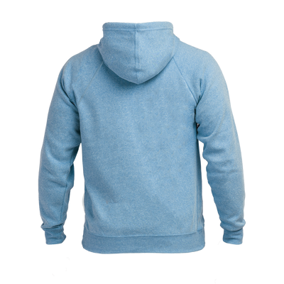 The REP Fitness Unisex Zip Hoodie in Heather Light Blue/Silver back