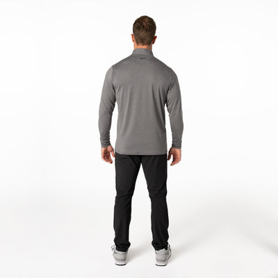 The REP Fitness Men's Apollo Half Zip in Heather Cool Gray back