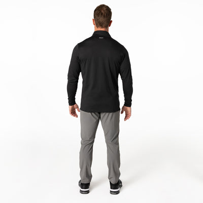 The REP Fitness Men's Apollo Half Zip in Heather Black back