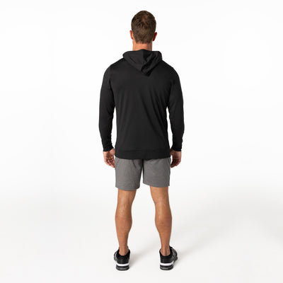 The REP Fitness Men's Apollo Hoodie in Heather Black back