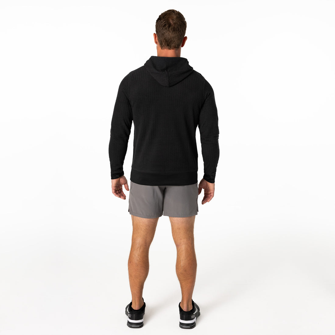 The REP Fitness Men's Stratix Hoodie in Black back