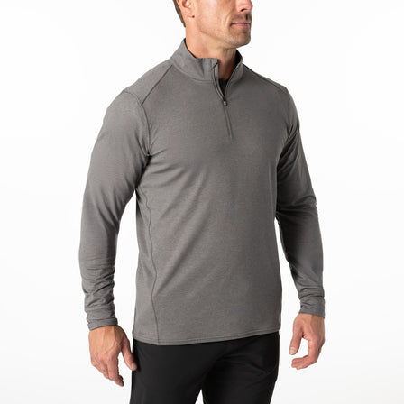 The REP Fitness Men's Apollo Half Zip in Heather Cool Gray front