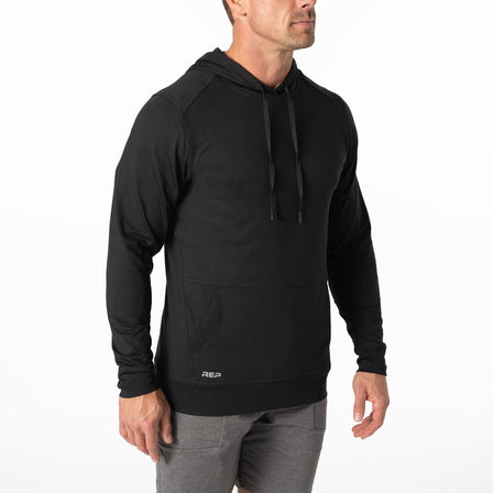 The REP Fitness Men's Apollo Hoodie in Heather Black front