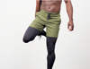 Athlete wearing the REP Fitness Men's Virtus Light Compression Tights in Black