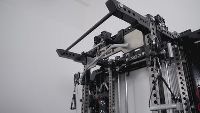 Wall-Mounted Ares™ 2.0 close-up video highlighting the pull-up bar brackets and lat pulldown