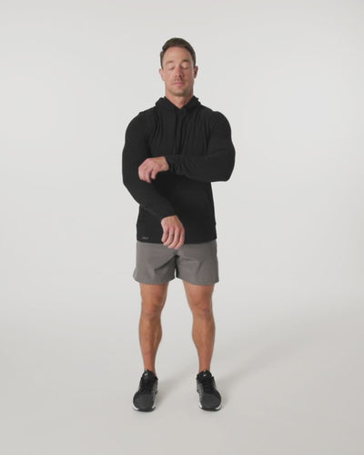 The REP Fitness Men's Stratix Hoodie in Black, Olive