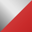 Stainless Steel + Red