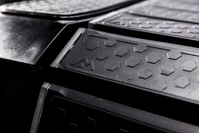Close-up shot of the treadmill slats on the Strive Curved Treadmill