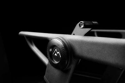 Close-up shot of the Strive Curved Treadmill resistance mode handle