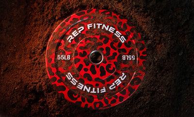 55lb animal print plate in mulch.