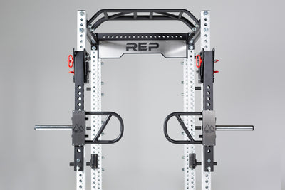 PR-5000 Power Rack Front View with ISO Arms attachments