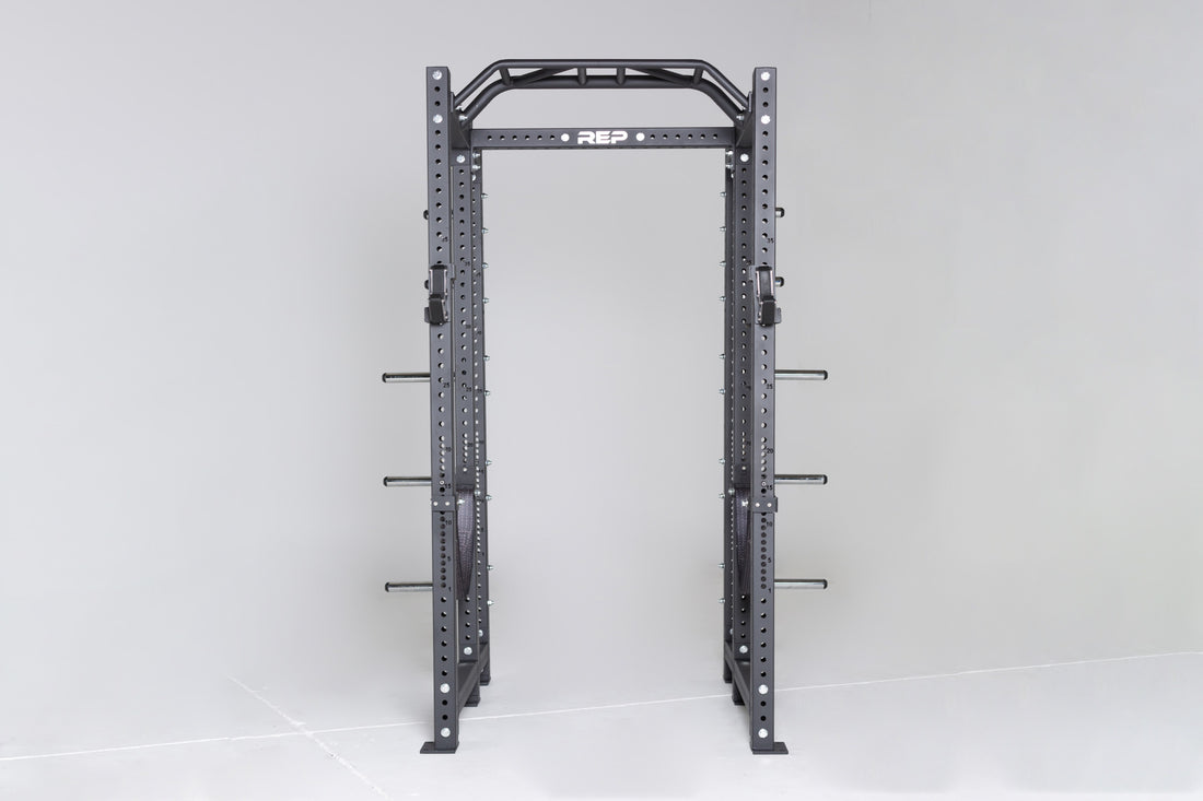 PR-4000 Rack Uprights Front View on PR-4000 Power Rack